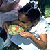 Girl Eating Mexican Food